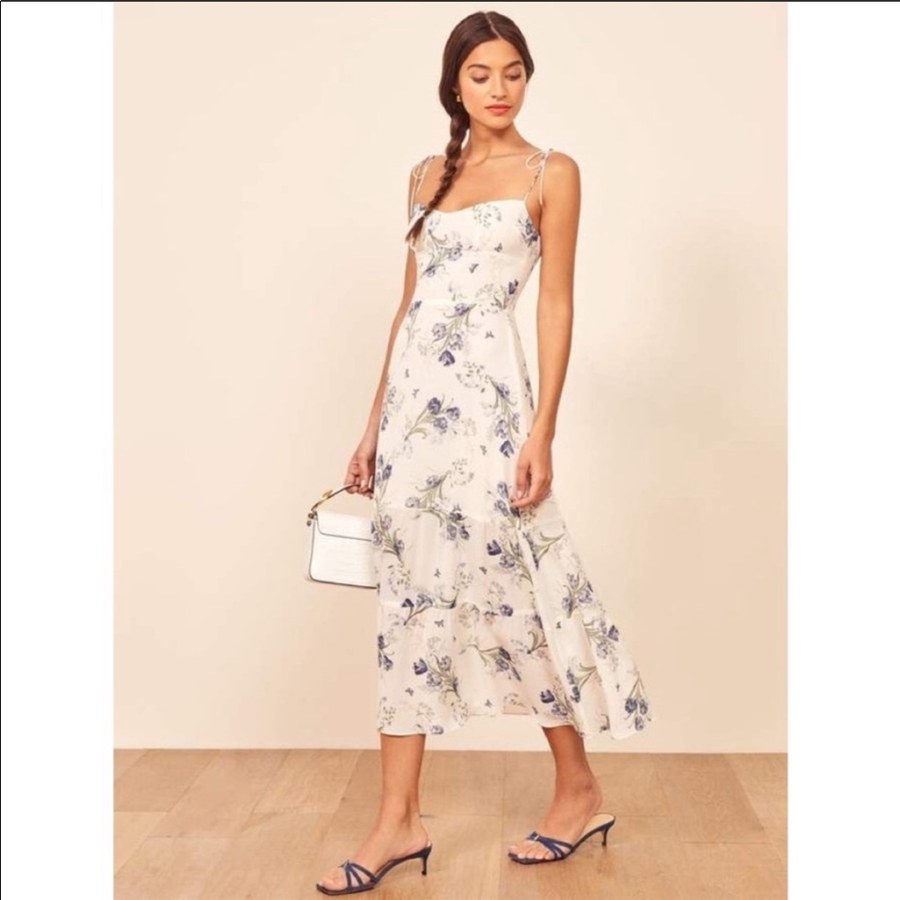 Reformation 0 Emmie Delilah Floral Midi Dress flaw NWT